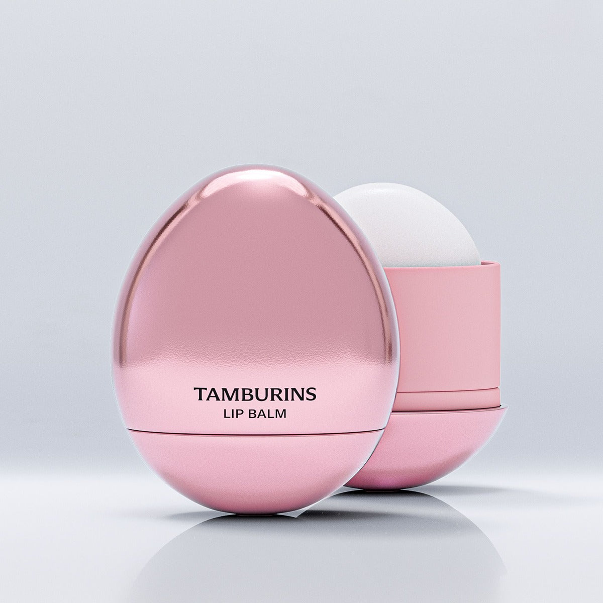 TAMBURINS Egg Lip Balm Rose Woody 5g in its egg-shaped case