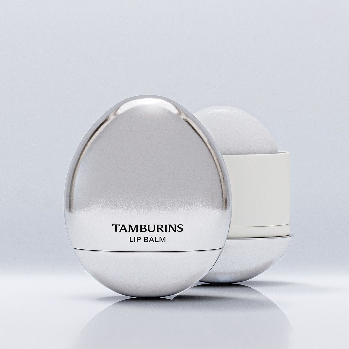 TAMBURINS Egg Lip Balm Unscented 5g in its egg-shaped case